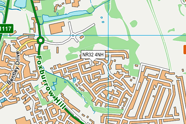 NR32 4NH map - OS VectorMap District (Ordnance Survey)
