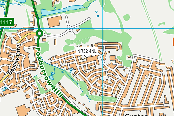 NR32 4NL map - OS VectorMap District (Ordnance Survey)