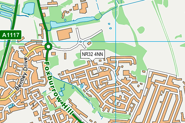NR32 4NN map - OS VectorMap District (Ordnance Survey)