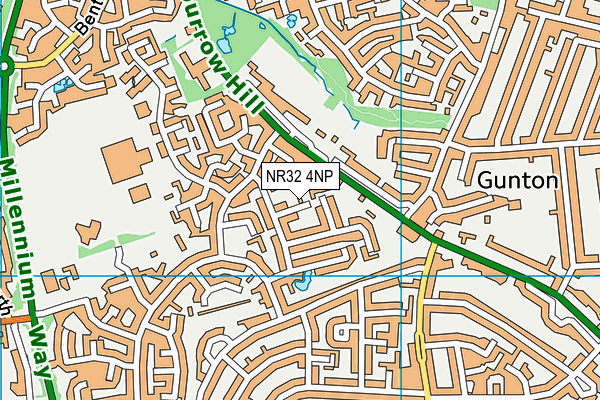 NR32 4NP map - OS VectorMap District (Ordnance Survey)