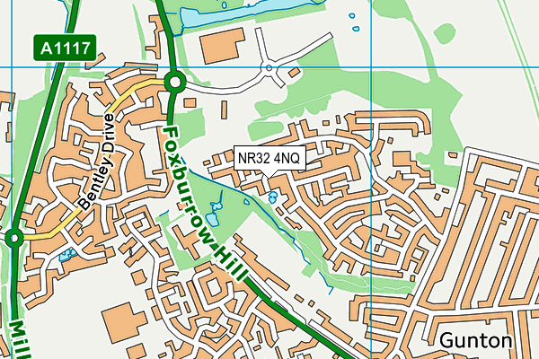NR32 4NQ map - OS VectorMap District (Ordnance Survey)