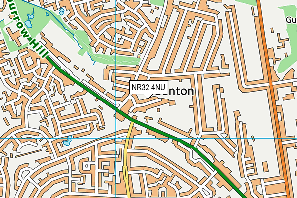 NR32 4NU map - OS VectorMap District (Ordnance Survey)