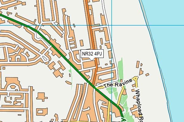 NR32 4PJ map - OS VectorMap District (Ordnance Survey)