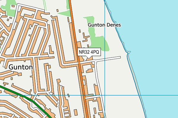 NR32 4PQ map - OS VectorMap District (Ordnance Survey)