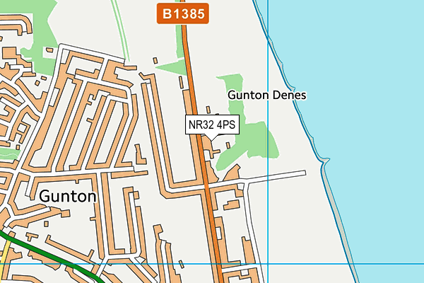 NR32 4PS map - OS VectorMap District (Ordnance Survey)