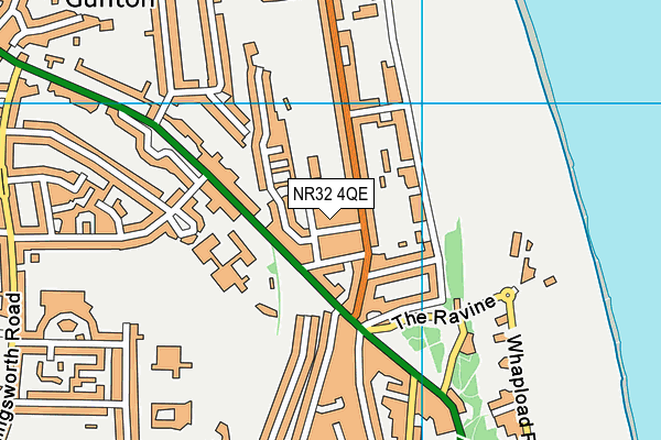 NR32 4QE map - OS VectorMap District (Ordnance Survey)