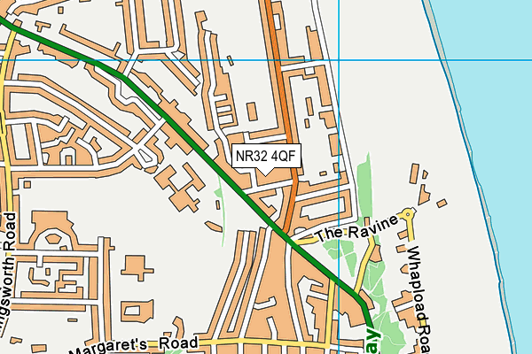 NR32 4QF map - OS VectorMap District (Ordnance Survey)