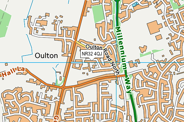 NR32 4QJ map - OS VectorMap District (Ordnance Survey)