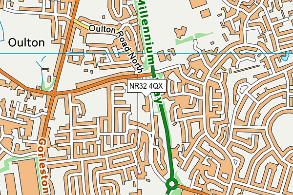 NR32 4QX map - OS VectorMap District (Ordnance Survey)