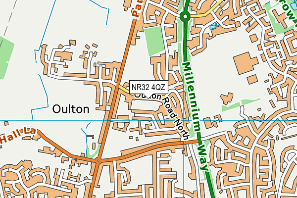 NR32 4QZ map - OS VectorMap District (Ordnance Survey)