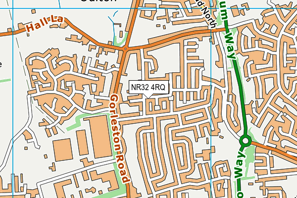 NR32 4RQ map - OS VectorMap District (Ordnance Survey)
