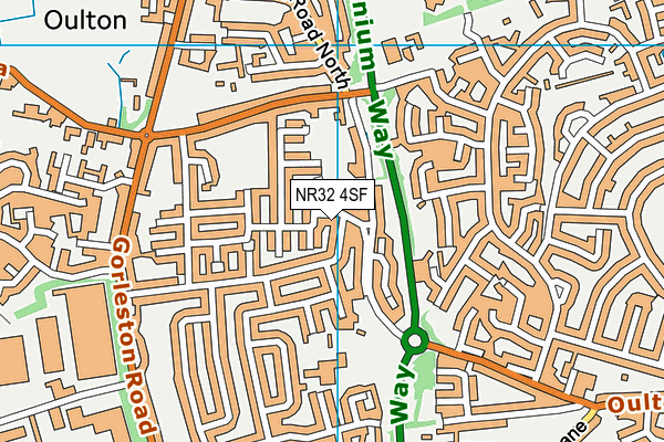 NR32 4SF map - OS VectorMap District (Ordnance Survey)