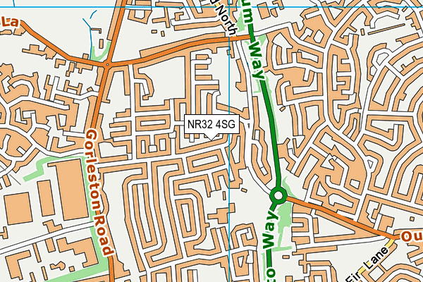 NR32 4SG map - OS VectorMap District (Ordnance Survey)