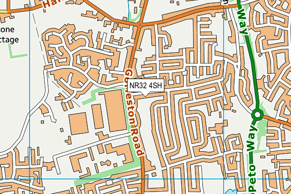 NR32 4SH map - OS VectorMap District (Ordnance Survey)