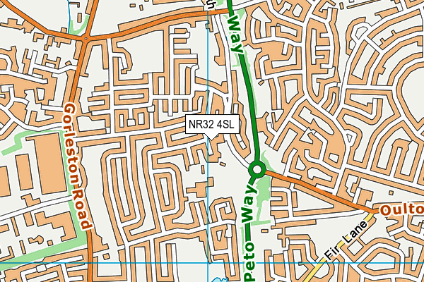 NR32 4SL map - OS VectorMap District (Ordnance Survey)