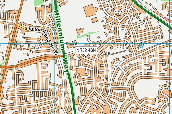 NR32 4SN map - OS VectorMap District (Ordnance Survey)