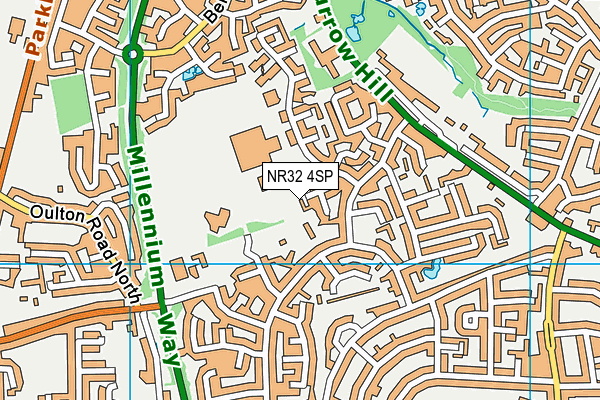 NR32 4SP map - OS VectorMap District (Ordnance Survey)