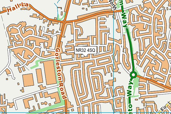 NR32 4SQ map - OS VectorMap District (Ordnance Survey)