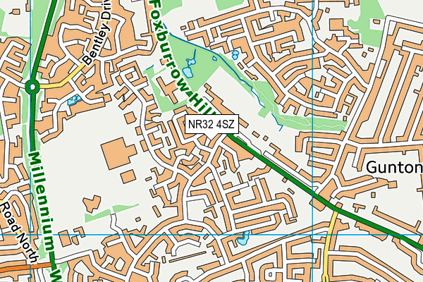 NR32 4SZ map - OS VectorMap District (Ordnance Survey)