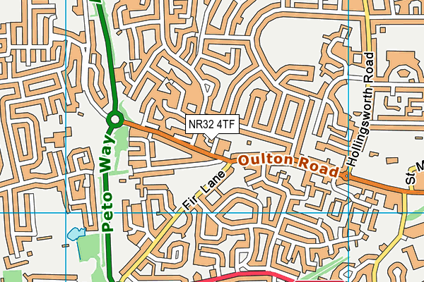 NR32 4TF map - OS VectorMap District (Ordnance Survey)