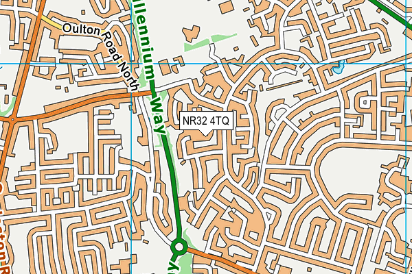 NR32 4TQ map - OS VectorMap District (Ordnance Survey)