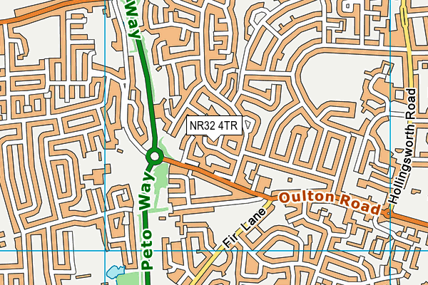 NR32 4TR map - OS VectorMap District (Ordnance Survey)