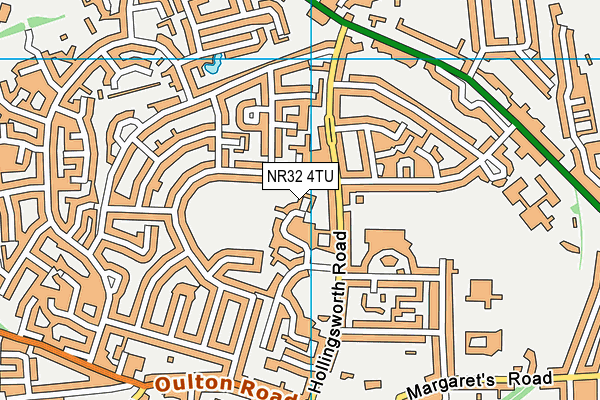 NR32 4TU map - OS VectorMap District (Ordnance Survey)