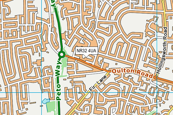 NR32 4UA map - OS VectorMap District (Ordnance Survey)