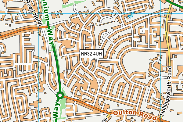 NR32 4UH map - OS VectorMap District (Ordnance Survey)