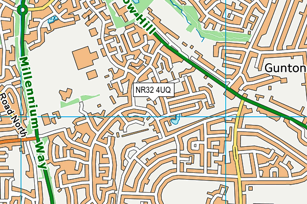NR32 4UQ map - OS VectorMap District (Ordnance Survey)
