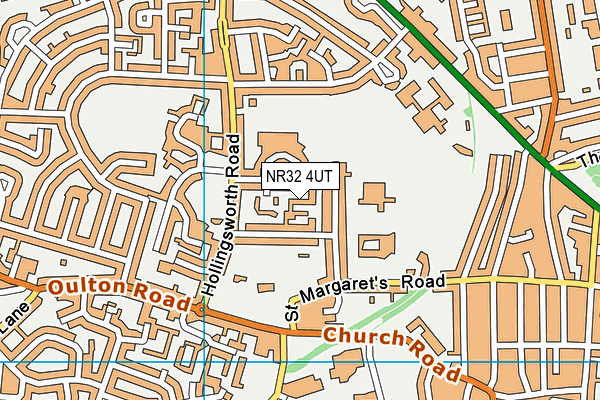 NR32 4UT map - OS VectorMap District (Ordnance Survey)