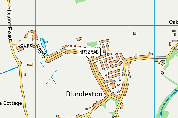 NR32 5AB map - OS VectorMap District (Ordnance Survey)