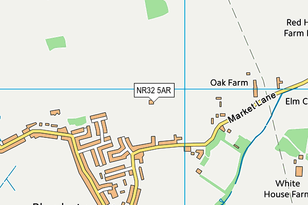 NR32 5AR map - OS VectorMap District (Ordnance Survey)