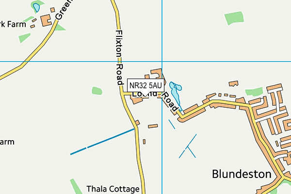 NR32 5AU map - OS VectorMap District (Ordnance Survey)