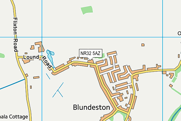 NR32 5AZ map - OS VectorMap District (Ordnance Survey)