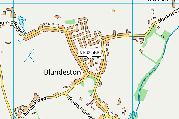 NR32 5BB map - OS VectorMap District (Ordnance Survey)