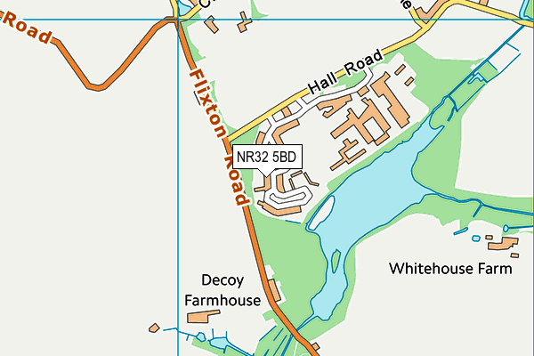 NR32 5BD map - OS VectorMap District (Ordnance Survey)