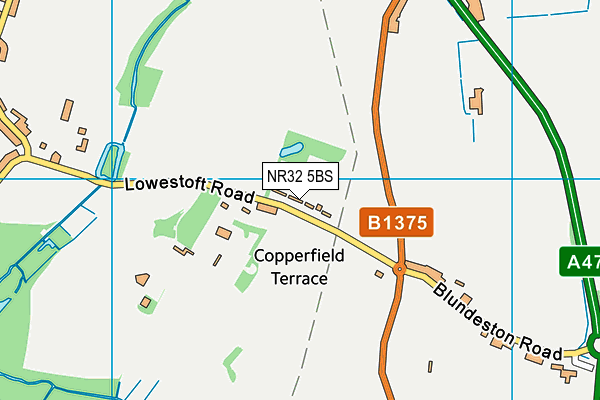 NR32 5BS map - OS VectorMap District (Ordnance Survey)