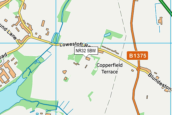 NR32 5BW map - OS VectorMap District (Ordnance Survey)