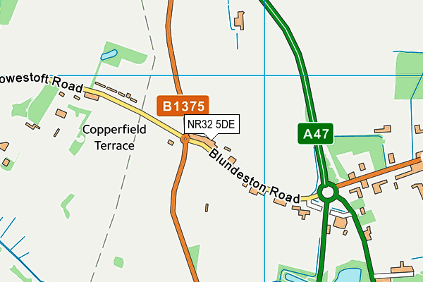 NR32 5DE map - OS VectorMap District (Ordnance Survey)