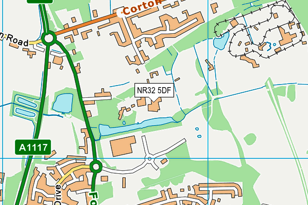 Gunton Hall Resort map (NR32 5DF) - OS VectorMap District (Ordnance Survey)