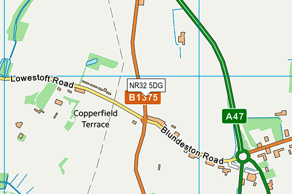 NR32 5DG map - OS VectorMap District (Ordnance Survey)