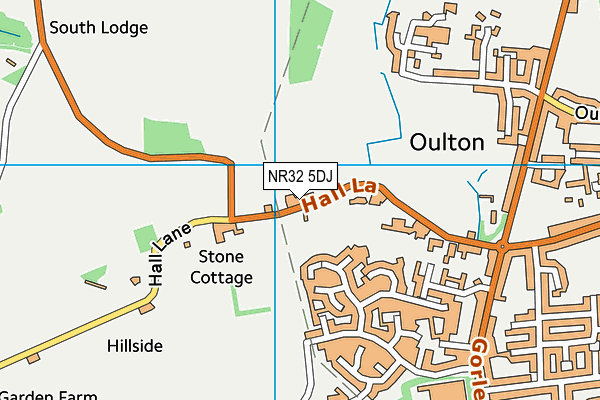 NR32 5DJ map - OS VectorMap District (Ordnance Survey)