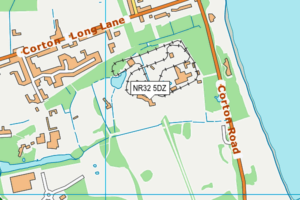 NR32 5DZ map - OS VectorMap District (Ordnance Survey)