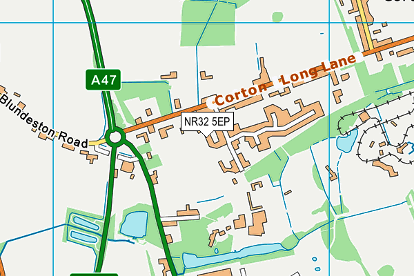 NR32 5EP map - OS VectorMap District (Ordnance Survey)