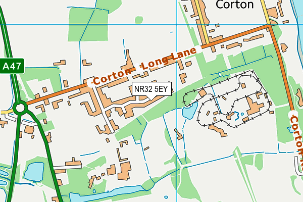 NR32 5EY map - OS VectorMap District (Ordnance Survey)