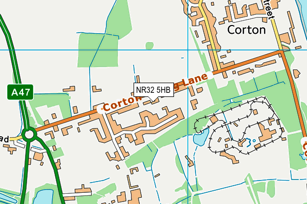 NR32 5HB map - OS VectorMap District (Ordnance Survey)