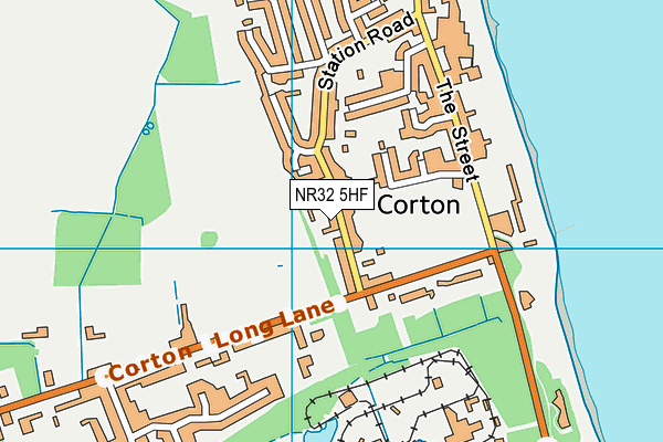 NR32 5HF map - OS VectorMap District (Ordnance Survey)