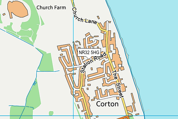 NR32 5HG map - OS VectorMap District (Ordnance Survey)