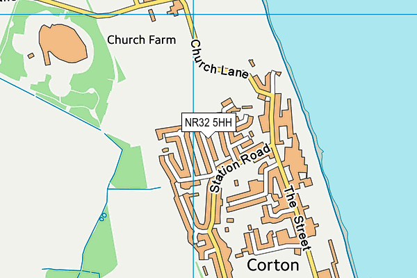 NR32 5HH map - OS VectorMap District (Ordnance Survey)